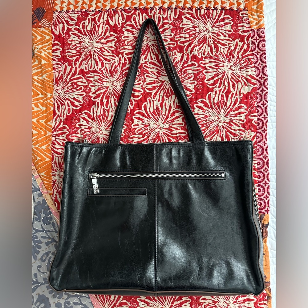 HOBO Black Leather Satchel EUC